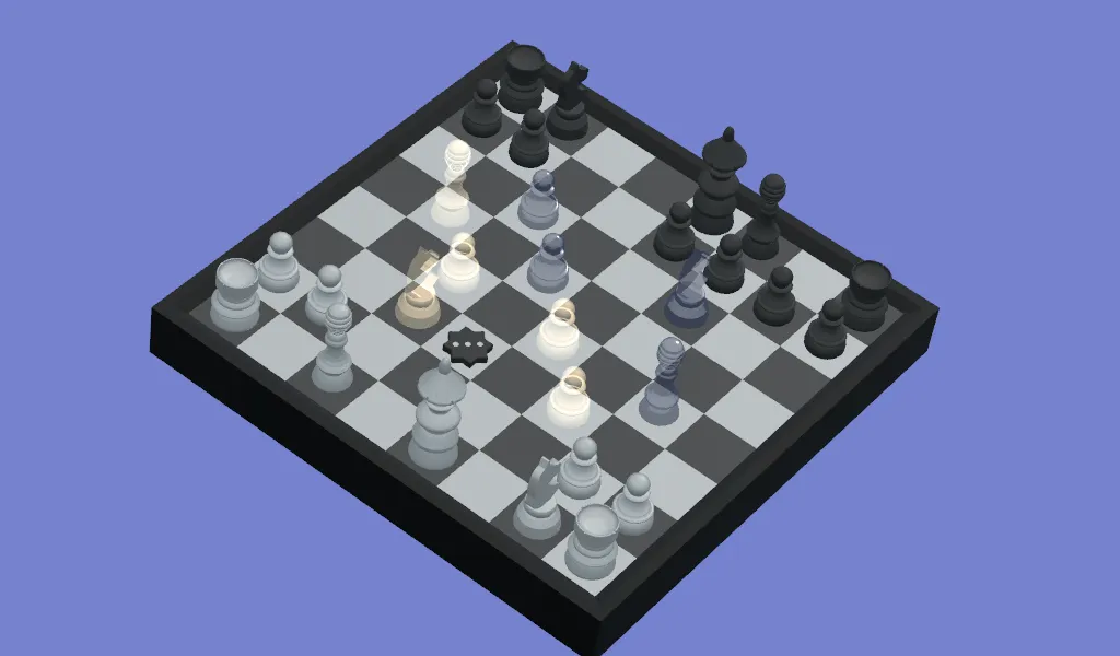 A D-Chess match in progress